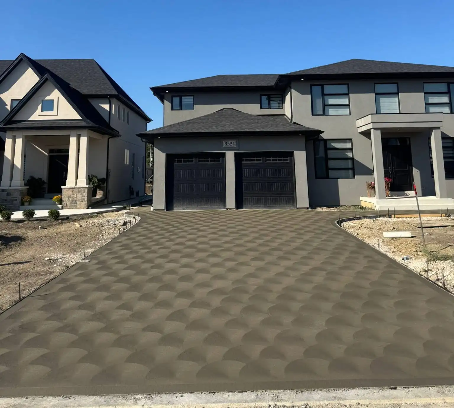 Rosette finished driveway in Windsor